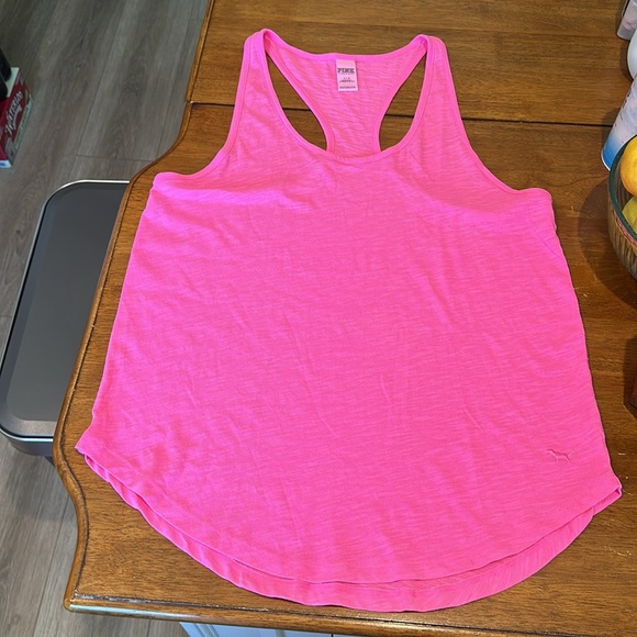 Size L Pink tank top by Pink Victory Secret Sleepwear. Never worn like new. - Picture 8 of 9